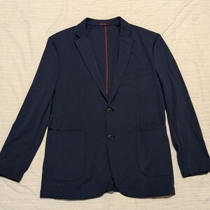 Johnston & Murphy XC Flex Pinnacle Knit Blazer, Navy, Size Medium